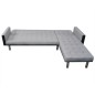 vidaXL Schlafsofa L-Form Stoff Schwarz und Grau vidaXL Schlafsofa L-Form Stoff Schwarz und Grau