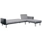 vidaXL Schlafsofa L-Form Stoff Schwarz und Grau vidaXL Schlafsofa L-Form Stoff Schwarz und Grau