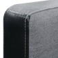 vidaXL Schlafsofa L-Form Stoff Schwarz und Grau vidaXL Schlafsofa L-Form Stoff Schwarz und Grau