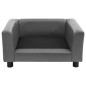 vidaXL Hundesofa Grau 60x43x30 cm Plüsch und Kunstleder vidaXL Hundesofa Grau 60x43x30 cm Plüsch und Kunstleder