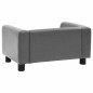 vidaXL Hundesofa Grau 60x43x30 cm Plüsch und Kunstleder vidaXL Hundesofa Grau 60x43x30 cm Plüsch und Kunstleder