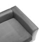 vidaXL Hundesofa Grau 60x43x30 cm Plüsch und Kunstleder vidaXL Hundesofa Grau 60x43x30 cm Plüsch und Kunstleder
