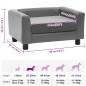 vidaXL Hundesofa Grau 60x43x30 cm Plüsch und Kunstleder vidaXL Hundesofa Grau 60x43x30 cm Plüsch und Kunstleder