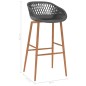 vidaXL Barhocker 2 Stk. Grau vidaXL Barhocker 2 Stk. Grau