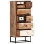 vidaXL Highboard mit Schubladen 45x30x105 cm Altholz Massiv vidaXL Highboard mit Schubladen 45x30x105 cm Altholz Massiv