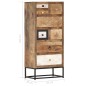 vidaXL Highboard mit Schubladen 45x30x105 cm Altholz Massiv vidaXL Highboard mit Schubladen 45x30x105 cm Altholz Massiv