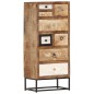 vidaXL Highboard mit Schubladen 45x30x105 cm Altholz Massiv vidaXL Highboard mit Schubladen 45x30x105 cm Altholz Massiv