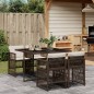 vidaXL 5-tlg. Garten-Essgruppe mit Kissen Braun Poly Rattan vidaXL 5-tlg. Garten-Essgruppe mit Kissen Braun Poly Rattan