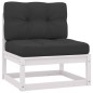 vidaXL 9-tlg. Garten-Lounge-Set mit Kissen Weiß Massivholz Kiefer vidaXL 9-tlg. Garten-Lounge-Set mit Kissen Weiß Massivholz Kiefer