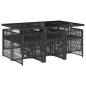 vidaXL 7-tlg. Garten-Essgruppe mit Kissen Schwarz Poly Rattan vidaXL 7-tlg. Garten-Essgruppe mit Kissen Schwarz Poly Rattan