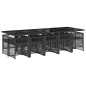 vidaXL 11-tlg. Garten-Essgruppe mit Kissen Schwarz Poly Rattan vidaXL 11-tlg. Garten-Essgruppe mit Kissen Schwarz Poly Rattan