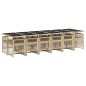vidaXL 13-tlg. Garten-Essgruppe mit Kissen Beige Poly Rattan vidaXL 13-tlg. Garten-Essgruppe mit Kissen Beige Poly Rattan