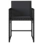 vidaXL Gartenstühle mit Kissen 4 Stk. Schwarz Poly Rattan vidaXL Gartenstühle mit Kissen 4 Stk. Schwarz Poly Rattan