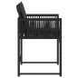 vidaXL Gartenstühle mit Kissen 4 Stk. Schwarz Poly Rattan vidaXL Gartenstühle mit Kissen 4 Stk. Schwarz Poly Rattan