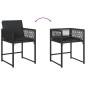 vidaXL Gartenstühle mit Kissen 4 Stk. Schwarz Poly Rattan vidaXL Gartenstühle mit Kissen 4 Stk. Schwarz Poly Rattan