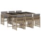 vidaXL 7-tlg. Garten-Essgruppe mit Kissen Beigemischung Poly Rattan vidaXL 7-tlg. Garten-Essgruppe mit Kissen Beigemischung Poly Rattan