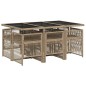 vidaXL 7-tlg. Garten-Essgruppe mit Kissen Beigemischung Poly Rattan vidaXL 7-tlg. Garten-Essgruppe mit Kissen Beigemischung Poly Rattan