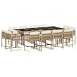 vidaXL 13-tlg. Garten-Essgruppe mit Kissen Beige Poly Rattan vidaXL 13-tlg. Garten-Essgruppe mit Kissen Beige Poly Rattan