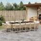 vidaXL 15-tlg. Garten-Essgruppe mit Kissen Beige Poly Rattan vidaXL 15-tlg. Garten-Essgruppe mit Kissen Beige Poly Rattan
