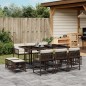 vidaXL 11-tlg. Garten-Essgruppe mit Kissen Braun Poly Rattan vidaXL 11-tlg. Garten-Essgruppe mit Kissen Braun Poly Rattan