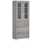Highboard Grau Sonoma 69,5x34x180 cm Holzwerkstoff Highboard Grau Sonoma 69,5x34x180 cm Holzwerkstoff