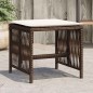 vidaXL Gartenhocker mit Kissen 4 Stk. Braun 41x41x36 cm Poly Rattan vidaXL Gartenhocker mit Kissen 4 Stk. Braun 41x41x36 cm Poly Rattan