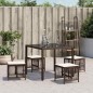 vidaXL Gartenhocker mit Kissen 4 Stk. Braun 41x41x36 cm Poly Rattan vidaXL Gartenhocker mit Kissen 4 Stk. Braun 41x41x36 cm Poly Rattan