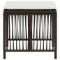 vidaXL Gartenhocker mit Kissen 4 Stk. Braun 41x41x36 cm Poly Rattan vidaXL Gartenhocker mit Kissen 4 Stk. Braun 41x41x36 cm Poly Rattan