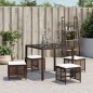 vidaXL Gartenhocker mit Kissen 4 Stk. Braun 41x41x36 cm Poly Rattan vidaXL Gartenhocker mit Kissen 4 Stk. Braun 41x41x36 cm Poly Rattan