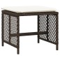 vidaXL Gartenhocker mit Kissen 4 Stk. Braun 41x41x36 cm Poly Rattan vidaXL Gartenhocker mit Kissen 4 Stk. Braun 41x41x36 cm Poly Rattan