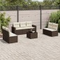 vidaXL 8-tlg. Garten-Sofagarnitur mit Kissen Braun Poly Rattan vidaXL 8-tlg. Garten-Sofagarnitur mit Kissen Braun Poly Rattan