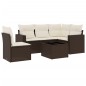 vidaXL 6-tlg. Garten-Sofagarnitur mit Kissen Braun Poly Rattan vidaXL 6-tlg. Garten-Sofagarnitur mit Kissen Braun Poly Rattan