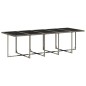 vidaXL 11-tlg. Garten-Essgruppe mit Kissen Grau Poly Rattan vidaXL 11-tlg. Garten-Essgruppe mit Kissen Grau Poly Rattan