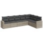 vidaXL 7-tlg. Garten-Sofagarnitur mit Kissen Hellgrau Poly Rattan vidaXL 7-tlg. Garten-Sofagarnitur mit Kissen Hellgrau Poly Rattan
