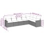 vidaXL 7-tlg. Garten-Sofagarnitur mit Kissen Hellgrau Poly Rattan vidaXL 7-tlg. Garten-Sofagarnitur mit Kissen Hellgrau Poly Rattan