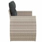 vidaXL Gartensofa mit Kissen 2-Sitzer Hellgrau Poly Rattan vidaXL Gartensofa mit Kissen 2-Sitzer Hellgrau Poly Rattan