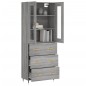 Highboard Grau Sonoma 69,5x34x180 cm Holzwerkstoff Highboard Grau Sonoma 69,5x34x180 cm Holzwerkstoff