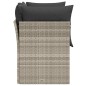 vidaXL Gartensofa mit Kissen 2-Sitzer Hellgrau Poly Rattan vidaXL Gartensofa mit Kissen 2-Sitzer Hellgrau Poly Rattan