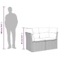 vidaXL Gartensofa mit Kissen 2-Sitzer Hellgrau Poly Rattan vidaXL Gartensofa mit Kissen 2-Sitzer Hellgrau Poly Rattan