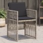 vidaXL Gartenstühle mit Kissen 4 Stk. Hellgrau Poly Rattan vidaXL Gartenstühle mit Kissen 4 Stk. Hellgrau Poly Rattan