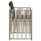 vidaXL Gartenstühle mit Kissen 4 Stk. Hellgrau Poly Rattan vidaXL Gartenstühle mit Kissen 4 Stk. Hellgrau Poly Rattan
