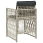 vidaXL Gartenstühle mit Kissen 4 Stk. Hellgrau Poly Rattan vidaXL Gartenstühle mit Kissen 4 Stk. Hellgrau Poly Rattan