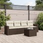 vidaXL 5-tlg. Garten-Sofagarnitur mit Kissen Braun Poly Rattan vidaXL 5-tlg. Garten-Sofagarnitur mit Kissen Braun Poly Rattan