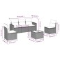 vidaXL 6-tlg. Garten-Sofagarnitur mit Kissen Braun Poly Rattan vidaXL 6-tlg. Garten-Sofagarnitur mit Kissen Braun Poly Rattan