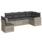 vidaXL 6-tlg. Garten-Sofagarnitur mit Kissen Hellgrau Poly Rattan vidaXL 6-tlg. Garten-Sofagarnitur mit Kissen Hellgrau Poly Rattan