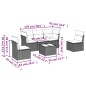 vidaXL 6-tlg. Garten-Sofagarnitur mit Kissen Hellgrau Poly Rattan vidaXL 6-tlg. Garten-Sofagarnitur mit Kissen Hellgrau Poly Rattan