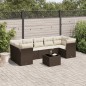 vidaXL 8-tlg. Garten-Sofagarnitur mit Kissen Braun Poly Rattan vidaXL 8-tlg. Garten-Sofagarnitur mit Kissen Braun Poly Rattan