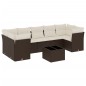 vidaXL 8-tlg. Garten-Sofagarnitur mit Kissen Braun Poly Rattan vidaXL 8-tlg. Garten-Sofagarnitur mit Kissen Braun Poly Rattan