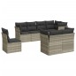 vidaXL 8-tlg. Garten-Sofagarnitur mit Kissen Hellgrau Poly Rattan vidaXL 8-tlg. Garten-Sofagarnitur mit Kissen Hellgrau Poly Rattan