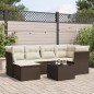 vidaXL 7-tlg. Garten-Sofagarnitur mit Kissen Braun Poly Rattan vidaXL 7-tlg. Garten-Sofagarnitur mit Kissen Braun Poly Rattan